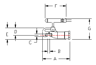 Vale high pressures shear drawing with dimension lables